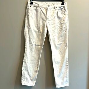 GAP Women’s Size 27S petite white jeans summer straight-leg